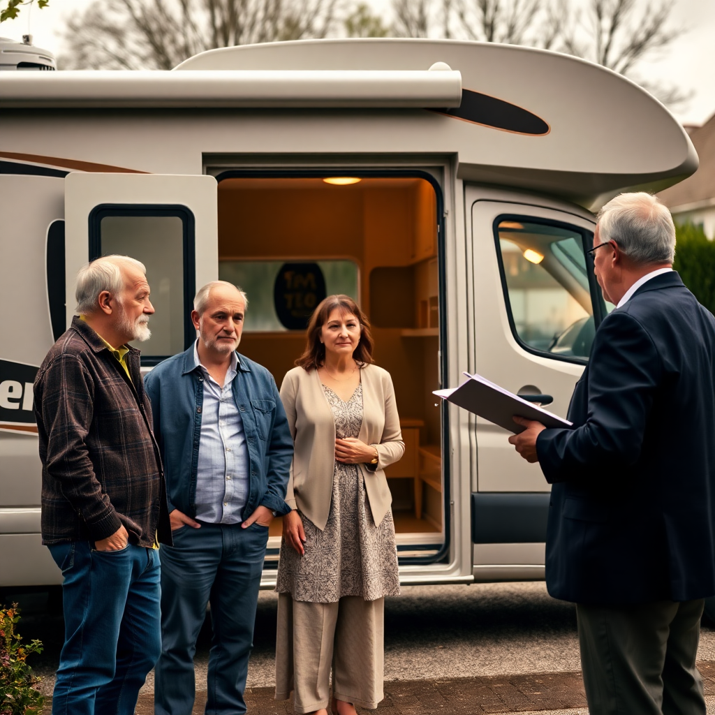 vente camping-car cause décès divorce