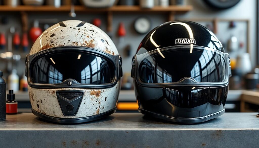 découvrez combien de temps dure un casque moto, les signes indiquant qu'il est temps de le changer et pourquoi la sécurité doit toujours passer en priorité.